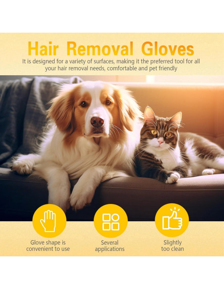 Guantes Electrostáticos para Eliminación de Pelo de Mascota 2PCS Guantes Electrostáticos para Eliminación de Pelo de Mascota 2PCS