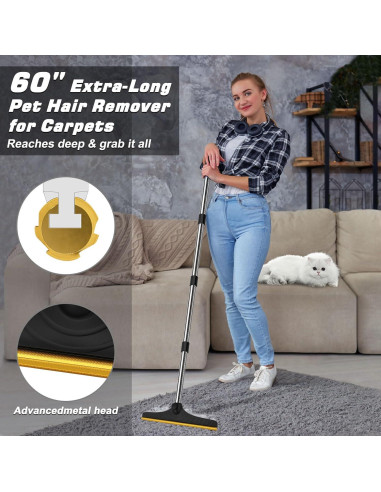 Rastrillo de Alfombra B-Land para Pelo de Mascotas 60"