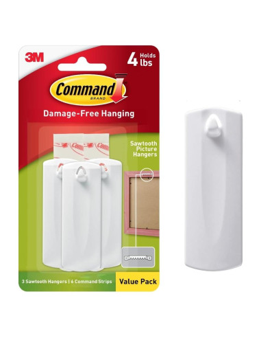 Ganchos adhesivos Command para cuadros, paquete de 3, 2.27 kg
