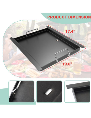 Plancha de Acero al Carbono WEBROIL para Parrillas Weber Spirit 200