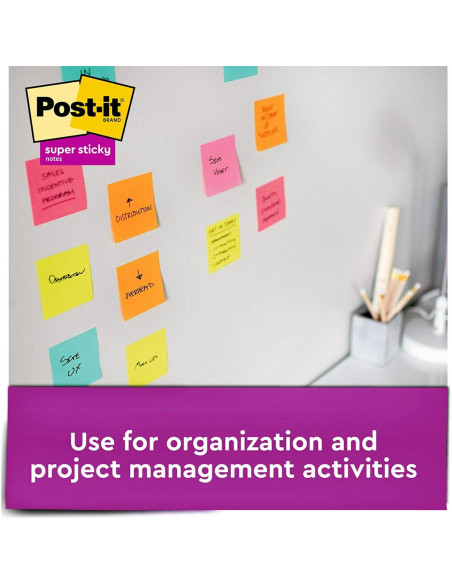 Notas Adhesivas Super Sticky Post-it 3x3 cm, 10 Blocs, Colores Energy Boost Notas Adhesivas Super Sticky Post-it 3x3 cm, 10 Blocs, Colores Energy Boost