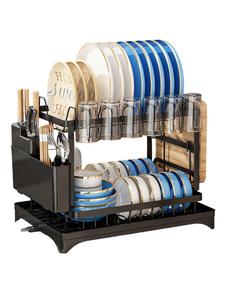 Escurridor de Platos MHEOMTME de Acero Inoxidable 2 Niveles Escurridor de Platos MHEOMTME de Acero Inoxidable 2 Niveles