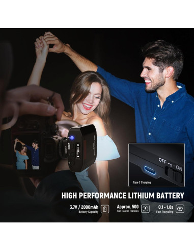 Flash de Cámara NEEWER Z120 SE 5600K GN12 Compacto