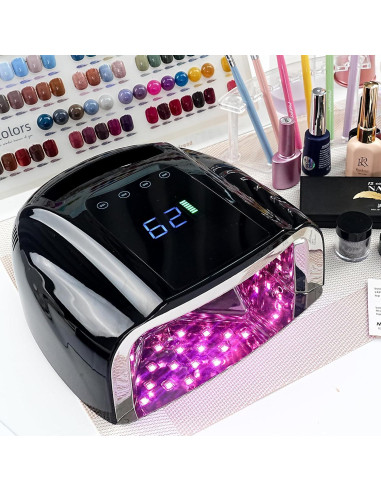 Lámpara UV recargable BOMOQING 96W con pantalla LCD y sensor