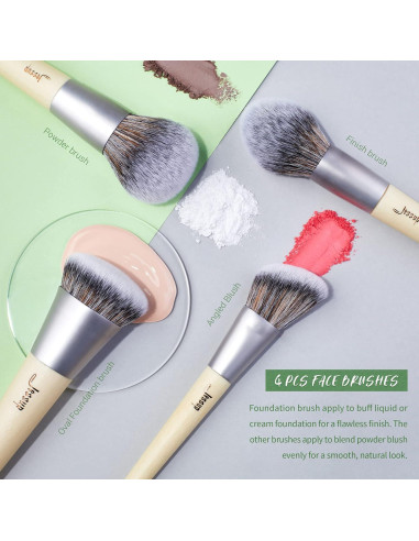 Juego de Brochas de Maquillaje Veganas Jessup 12 Piezas
