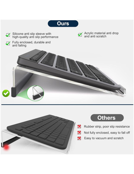 Soporte de Teclado Acrílico Meboyz 30x13 cm Ergonomico Soporte de Teclado Acrílico Meboyz 30x13 cm Ergonomico