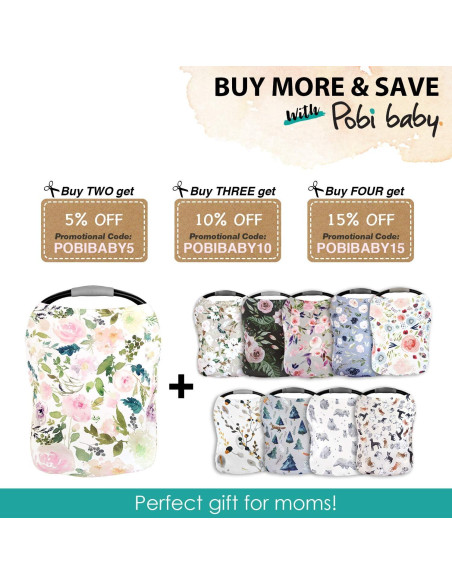 Cubierta Multiusos Pobi Baby - Lactancia y Silla de Auto Floral Cubierta Multiusos Pobi Baby - Lactancia y Silla de Auto Floral
