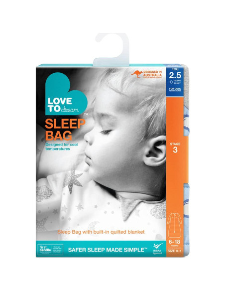 Bolsa de Sueño Love to Dream 6-18 Meses Azul 2.5TOG Bolsa de Sueño Love to Dream 6-18 Meses Azul 2.5TOG