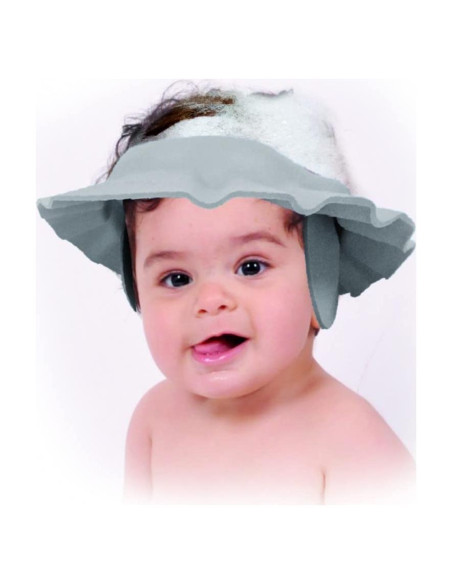 Gorro de Ducha para Bebés Sevi Bebe - Ajustable y Suave - Gris Gorro de Ducha para Bebés Sevi Bebe - Ajustable y Suave - Gris