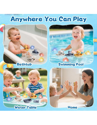 Juguetes de baño Fajiabao 9PCS para niños 1-3 años