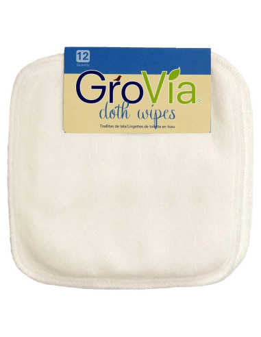 Toallitas de Tela GroVia - 12 Unidades de Algodón Terry