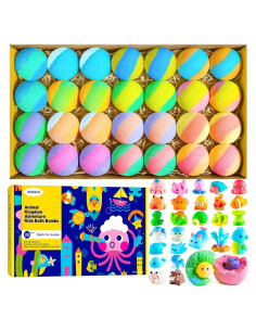 Bombas de Baño BubbleTail con Juguetes Animales - 28 Piezas
