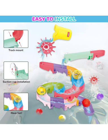 Juguetes de baño Mostop para niños 3 a 8 años - Set de pista
