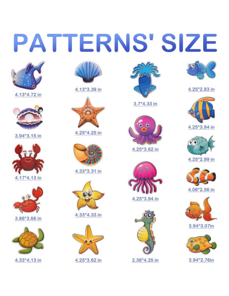 20 Pegatinas Antideslizantes PGFUN para Baño - Criaturas Marinas 20 Pegatinas Antideslizantes PGFUN para Baño - Criaturas Marinas