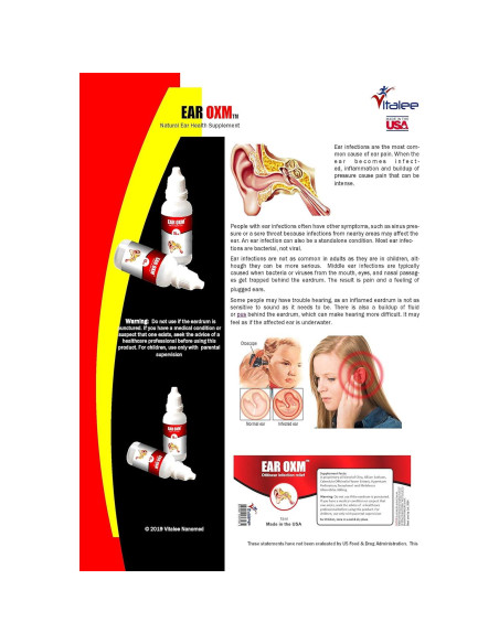 Gotas Naturales Ear OXM para Dolores de Oído e Infecciones 15 ml Gotas Naturales Ear OXM para Dolores de Oído e Infecciones 15 ml