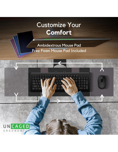 Bandeja Ergonómica para Teclado Uncaged KT1 Ajustable