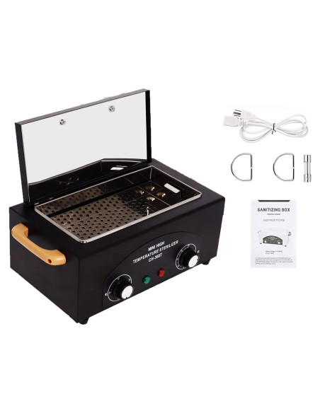 Esterilizador de Herramientas de Uñas GGAIFbp 1.5L 300W Negro Esterilizador de Herramientas de Uñas GGAIFbp 1.5L 300W Negro