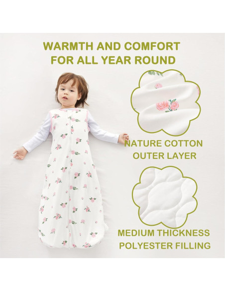 Saco de Sueño 1.5 TOG Algodón Orgánico para Bebé 6-18 Meses Saco de Sueño 1.5 TOG Algodón Orgánico para Bebé 6-18 Meses