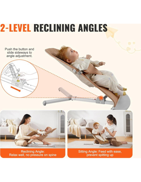 Columpio Plegable para Bebés VEVOR con Arnés 3 Puntos Camel Columpio Plegable para Bebés VEVOR con Arnés 3 Puntos Camel