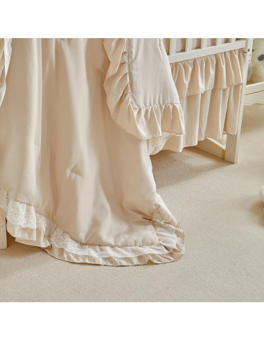 Juego de Ropa de Cuna UOZZI BEDDING 3 Piezas Boho Encaje