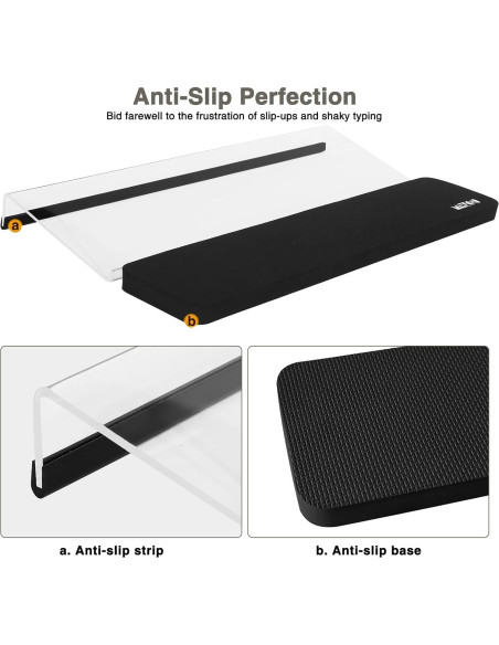 Soporte Elevador de Teclado Ergonómico MAXECHO Acrílico 42.9 cm Soporte Elevador de Teclado Ergonómico MAXECHO Acrílico 42.9 cm