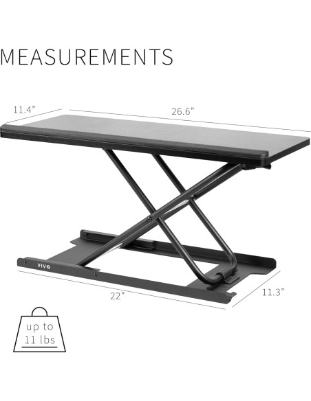 Elevador de Teclado Ergonómico VIVO 67.6x29 cm Ajustable 20.8-33 cm Elevador de Teclado Ergonómico VIVO 67.6x29 cm Ajustable 20.8-33 cm