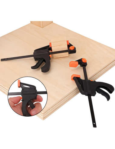 Juego de 14 Abrazaderas de Barra 10 cm Biugaaufai Naranja