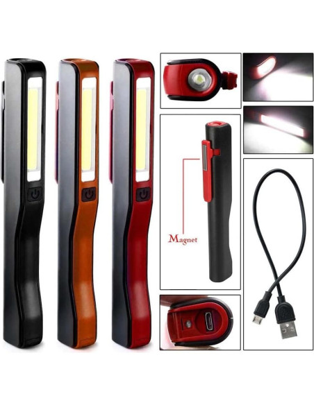 Luz de Trabajo LED COB Recargable Regalo de Lily - 800 Lúmenes Luz de Trabajo LED COB Recargable Regalo de Lily - 800 Lúmenes