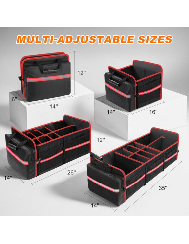 Organizador de Maletero Plegable SKYJDM 95L con Bolsa Térmica