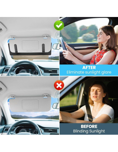 Extensor de Visera Solar Ranjaner para Auto - Protección UV 99%