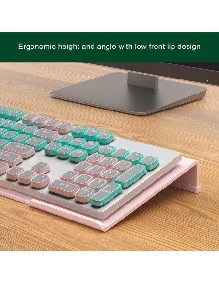 Soporte Ergonómico para Teclado Bosscasa Rosa Claro 43.2cm Soporte Ergonómico para Teclado Bosscasa Rosa Claro 43.2cm