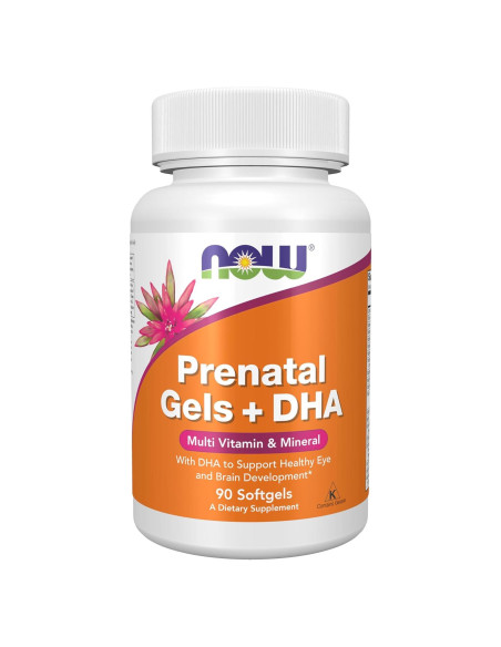 NOW Suplementos Prenatales + DHA 250 mg y Aceite de Borraja 90 Softgels NOW Suplementos Prenatales + DHA 250 mg y Aceite de Borraja 90 Softgels