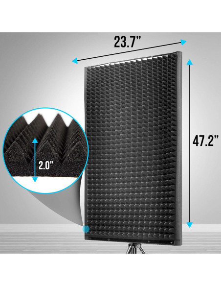 Panel Acústico Pyle Absorbente de Sonido con Soporte Ajustable Panel Acústico Pyle Absorbente de Sonido con Soporte Ajustable