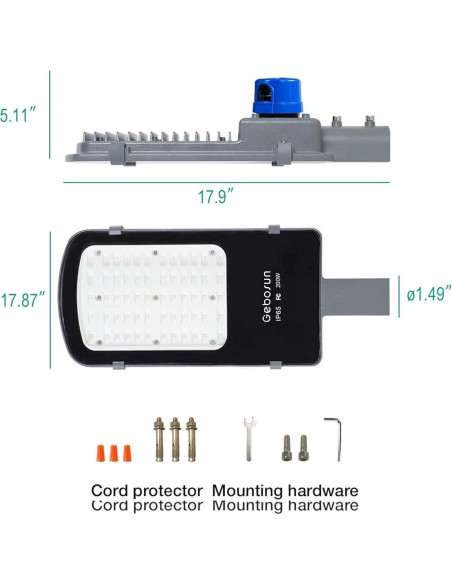 Luz de Calle LED Gebosun 35W 5400 Lúmenes IP65 Automática Luz de Calle LED Gebosun 35W 5400 Lúmenes IP65 Automática