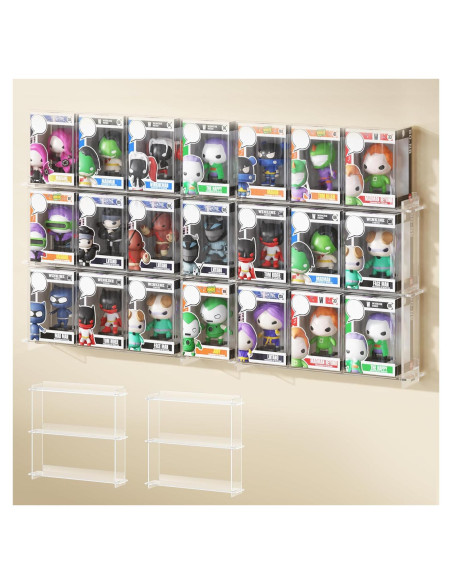 Estantes Flotantes WINKINE para Funko Pop - Paquete de 2 Estantes Flotantes WINKINE para Funko Pop - Paquete de 2