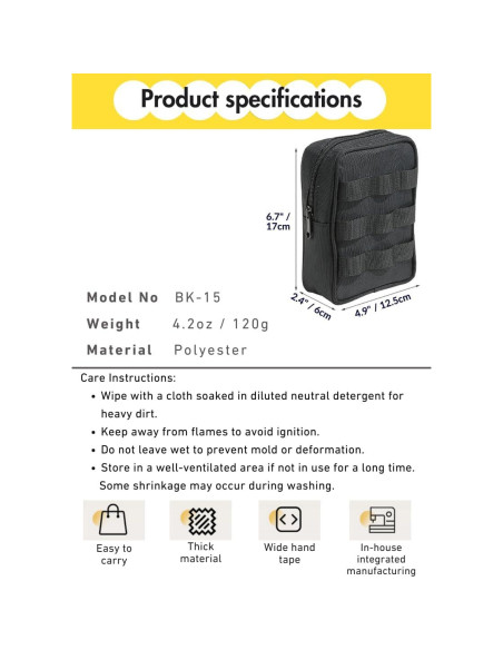 Bolsa Táctica Molle CAMPINGMOON BG-40 para Camping 40cm Bolsa Táctica Molle CAMPINGMOON BG-40 para Camping 40cm