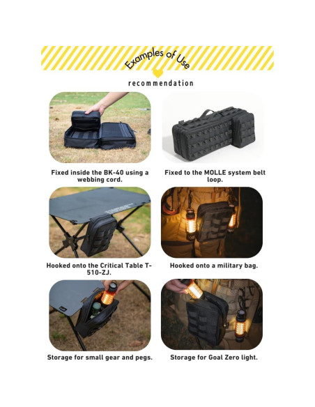 Bolsa Táctica Molle CAMPINGMOON BG-40 para Camping 40cm Bolsa Táctica Molle CAMPINGMOON BG-40 para Camping 40cm