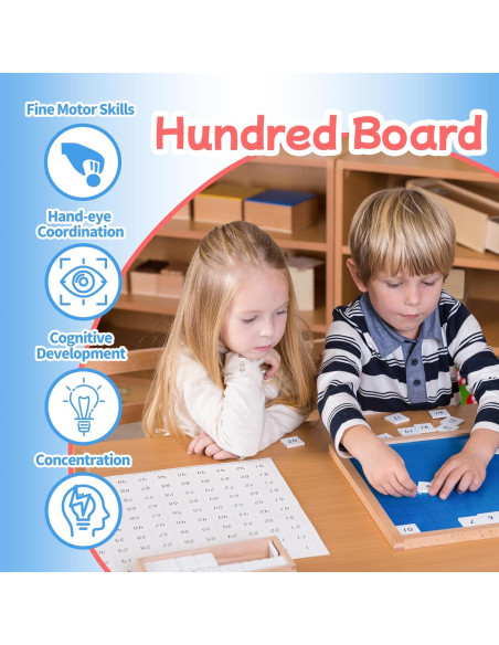 Tablero de Cien Montessori Outlet para Niños 3-6 Años Tablero de Cien Montessori Outlet para Niños 3-6 Años