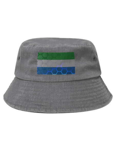Sombrero de Cubo Unisex KCNSEZA Algodón Bandera Sierra Leona Sombrero de Cubo Unisex KCNSEZA Algodón Bandera Sierra Leona