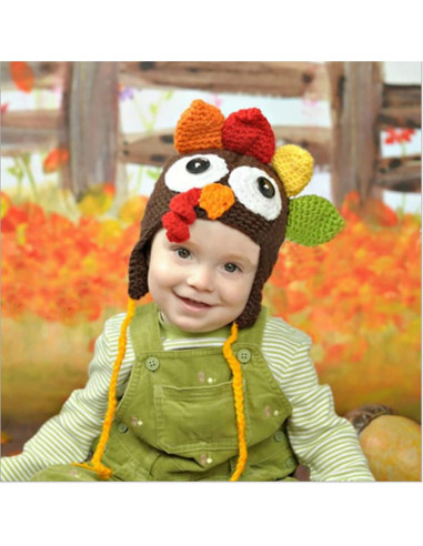 Gorro de Pavo para Bebé y Niños 6-24 meses - Accesorio de Invierno