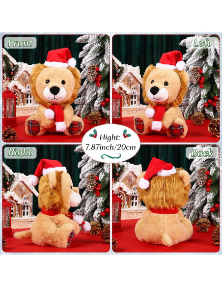 Muñeco de Peluche Navidad Threan 20 cm León con Sombrero Muñeco de Peluche Navidad Threan 20 cm León con Sombrero