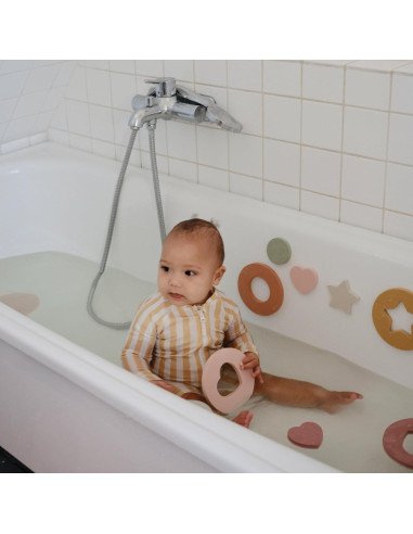 Rompecabezas de espuma Mushie 10 piezas para baño 3 años+