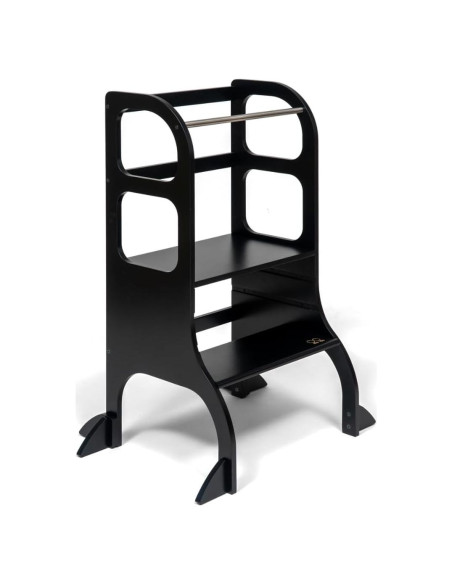 Torre de Ayuda Montessori Ette Tete Ajustable Negro 88.9cm Torre de Ayuda Montessori Ette Tete Ajustable Negro 88.9cm