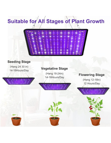 Luz de Cultivo LED LUYIMIN 600W Espectro Completo para Plantas