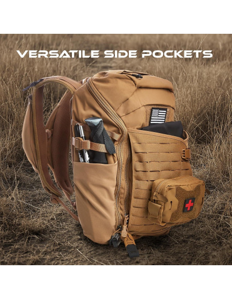 Mochila Táctica Vertx Siege 25L Nylon Coyote con MOLLE Mochila Táctica Vertx Siege 25L Nylon Coyote con MOLLE