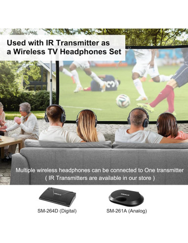 Transmisor IR Doble Canal SIMOLIO + Auriculares Inalámbricos