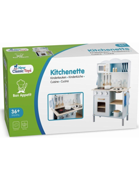 Cocina de Juguete de Madera Azul New Classic Toys Bon Appetit Cocina de Juguete de Madera Azul New Classic Toys Bon Appetit