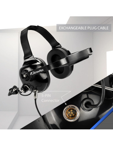 Auriculares Arrowmax AHDH0032 con Cancelación de Ruido - Negro