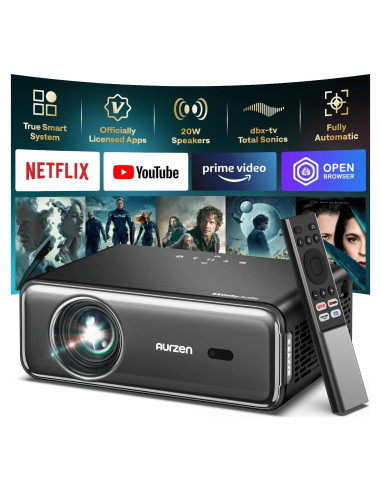 Proyector Inteligente Aurzen D1 Pro 1080P WiFi Bluetooth 20W
