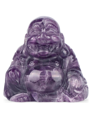 Estatua de Buda Maitreya de Cristal de Amatista Artistone 5cm